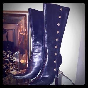 Vince Camuto Black Knee High Heels